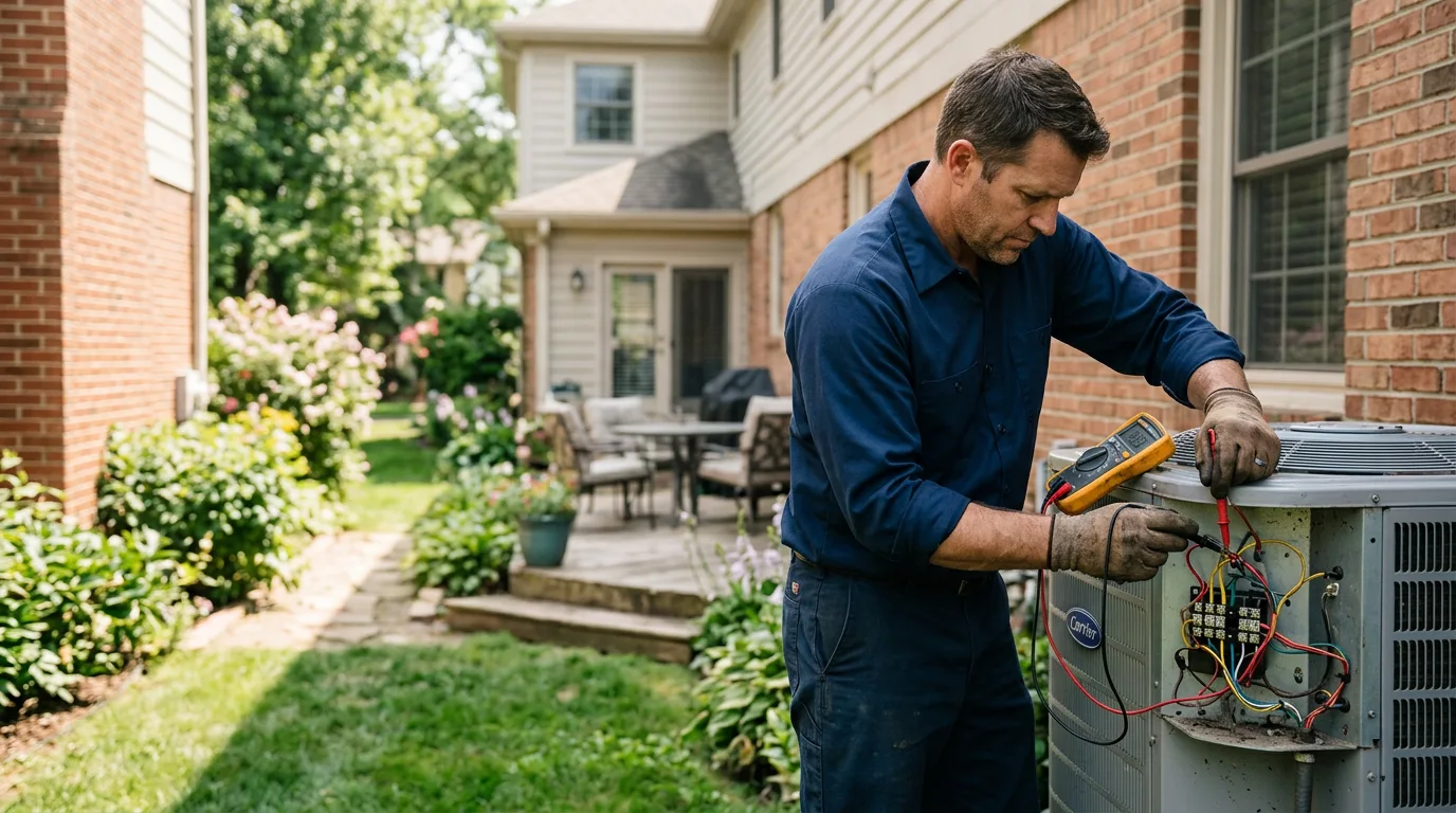 HVAC technician working near Garrettsville, OH